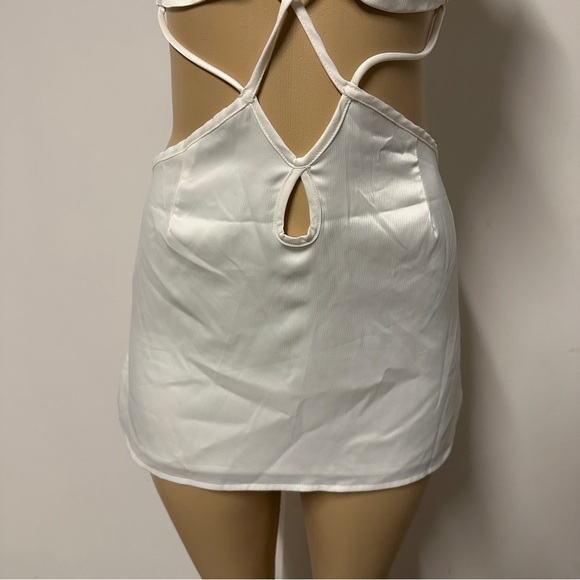 OUTCAST SWEET ESCAPE SATIN MINI DRESS WHITE - Size XS - Picture 7 of 11